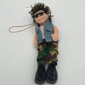 2002 TY “Luffy Reception” Plush Doll – Denim Vest & Camo Pants